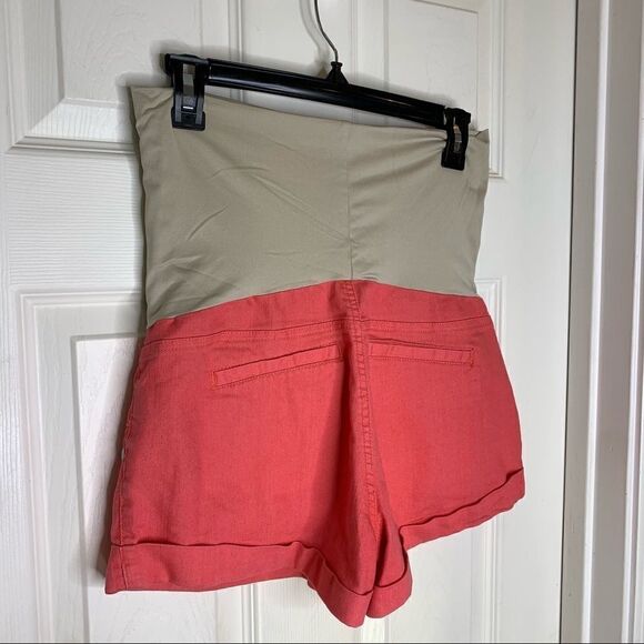 Celebrity Pink Full Panel Coral Maternity Shorts Size Small - Picture 4 of 9